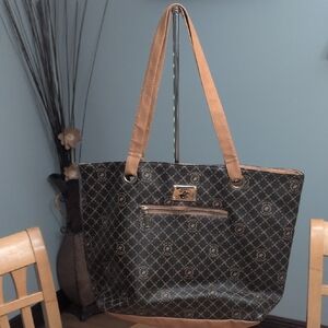 Beverly Hills Polo Club Black and Tan Tote